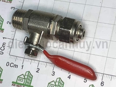Khóa lấy nước đầu vào tay đỏ ren 13 cho ống 10