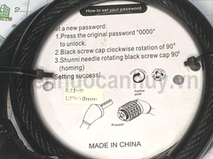 Khóa dây xe đạp 4 số có điều chỉnh mã mở