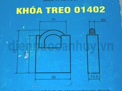 Khóa treo chống cắt Việt Tiệp trắng chìa thay đổi góc 01402