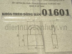 Khóa treo đồng bấm Việt Tiệp 01601