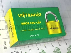 Khóa treo Việt nhật 30 rẻ sắt sơn mầu đồng nhỏ