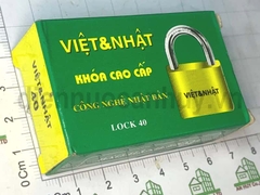 Khóa treo Việt nhật 40 rẻ sắt sơn mầu đồng nhỡ