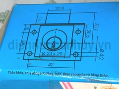 Khóa tủ gỗ Việt Tiệp KT97 loại to