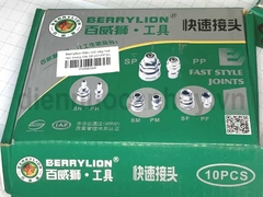 Khớp nối nhanh khí nén Berrylion SF20.PF20 ren trong 13mm . Bộ đầu nối hơi giá rẻ cho máy nén khí, vòi máy rửa điều hòa