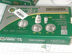 Khớp nối nhanh tự khóa Berrylion SP40.PP40 ống 8x12mm . Bộ đầu nối hơi cao cấp chống xì hở . Hàng xịn độ bền cao