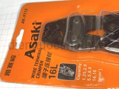 Kìm bấm đầu cốt dây điện Asaki AK9112 dùng cho dây từ 1.25  đến dấy 16mm2