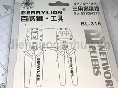 Kìm bóp đầu dây mạng Berrylion BL-315 Tiêu chuẩn xuất khẩu - Giải pháp đấu nối mạng internet nhanh chóng, không làm hỏng lõi dây