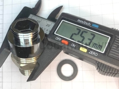 Lơ thu inox 27 về 21 ren thưa nối vòi rửa bát