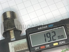 Lơ inox đều ống DN15 ren 20-20mm (1/2-1/2inch) vuông ngắn rẻ
