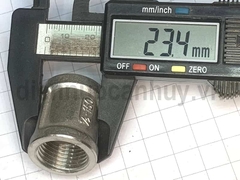 Măng sông đúc inox 304 DN15 ren trong 20mm (1/2inch)