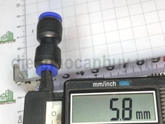 Măng sông thu nhựa xanh nối nhanh khí nén 8 về 6mm