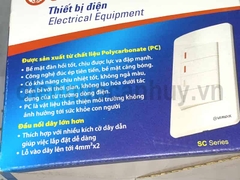 Mặt hạt công tắc vuông Sino S18CC2X 2 thiết bị