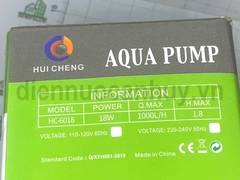 Máy bơm bể cá 18W AQUA PUMP HC-6018 xanh lá