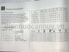 Máy bơm tăng áp biến tần Tenshi WZB35-400i chạy êm ít tiếng ồn nhật xịn