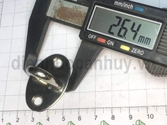Móc treo trần nhà inox 201 nhỏ phi 6 đế bầu dục 25x40