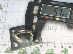 Móc treo trần nhà inox 201 phi 6 đế dầy 45x37 mm