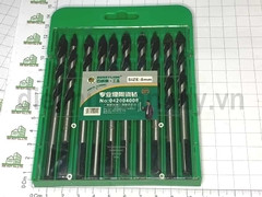 Mũi khoan kính gạch men 2 cạnh Berrylion 042004008 8mm. Dòng chuyên nghiệp khoan êm, thoát phôi nhanh cho thợ thi công