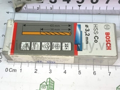 Mũi khoan inox Bosch vàng HSS - Co 3.2mm