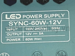 Nguồn Đũa LED 12V 60W (5A) - Model SYNC-60W-12V (Trong nhà IP20)