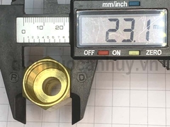 Nối đuôi chuột đồng ren ngoài 21 về ống  12