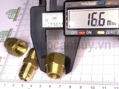 Măng xông nối ống đồng Đồng thau 10mm (3/8