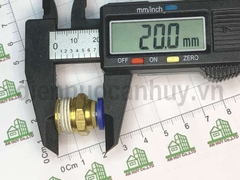 Nối nhanh đồng ống 8 ren 17