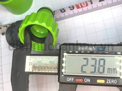 Nối nhanh ống nước mềm ren 21 và 27 xanh