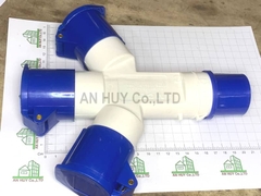 Ổ cắm công nghiệp chia 3 MCE xanh 16A 3 chân