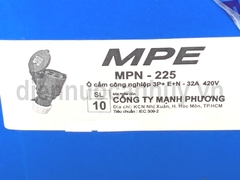 Ổ cắm điện 3 pha MPE MPN-225 Điện áp 420V (Loại kín nước). Phụ kiện đấu nối tủ điện 3 pha an toàn chống cháy nổ