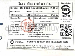 Ống đồng 6.35x0.61 Toàn Phát
