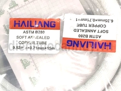 Ống đồng bọc bảo ôn trắng 9.52x0.71 và 6.35x0.71 mm dài 15m Hailiang