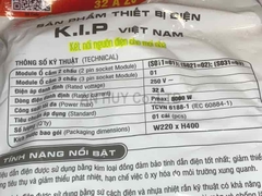 Ổ cắm kéo dài chịu tải Vinakip 2 đơn 1 đa năng 3m 8000W Xám