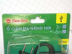 Ổ cắm kéo dài Rạng Đông có công tắc 3 ổ đa năng 2 ổ USB dài 5m