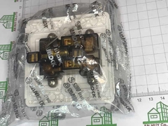 Mặt ổ cắm liền SINO đôi 3 chấu vuông S66UE2