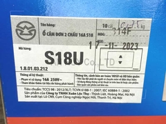mặt ổ cắm SINO đơn 2 chấu S18U
