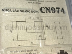Ổ khóa cầu ngang Việt Tiệp đồng CN974
