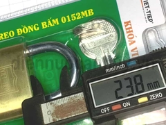 Ổ khóa treo Việt Tiệp đồng bấm 0152MB kèm 3 chìa