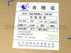 Ống gen co nhiệt cách điện cốt 6mm (4.0-7.7) Vàng