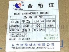 Ống ghen co nhiệt mầu trong suốt F25