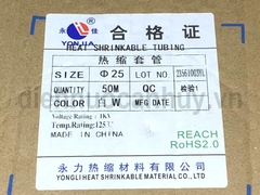 Ống ghen co nhiệt YONJIA phi F25/12.5 mầu trắng (dùng với cốt 185, 150, 120, 95, 70)