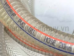 Ống nhựa mềm lõi thép chịu dầu phi 20 trắng trong