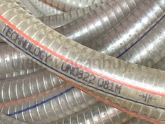 Ống nhựa mềm lõi thép chịu dầu phi 20 trắng trong