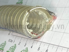 Ống nhựa mềm lõi thép chịu dầu phi 20 trắng trong