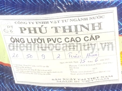 Ống nước mềm nhựa PVC phi 20 mầu xanh dương