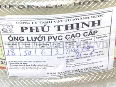 Ống nước mềm phi PVC phi 18 sợi PU mầu trắng