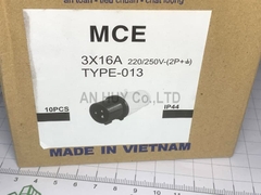 Phich cắm công nhiệp 3 chân MCE xanh 16A IP 44