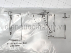 Piston nâng cánh tủ bếp Newera 100N có giảm chấn
