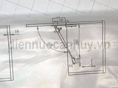 Piston nâng cánh tủ bếp Newera 100N có giảm chấn
