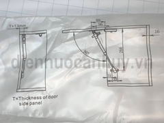 Piston nâng cánh tủ bếp Newera 140N có giảm chấn