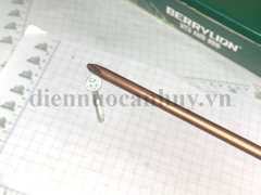 Tô vít xám chống trượt cao su 6x200 - 4 cạnh berry đầu siêu cứng, nam châm hút mạnh